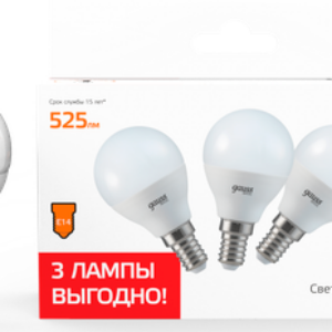 Набор ламп Basic Шар 5.5W 525lm 3000K E14 LED / 10531152T 21век