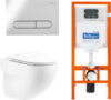 Унитаз подвесной с инсталляцией BB066CHR/BB870SC/BB002-80/BB005-PR-CHROME 21век