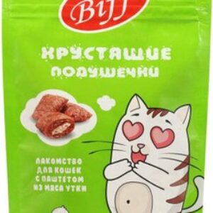 Лакомство для кошек Biff Хрустящие подушечки с паштетом из утки / 26670 21век