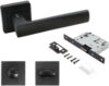 Ручка дверная Арт Коломбо BL+L7050S BL+BK-S1 BL 23150/S7050 21век