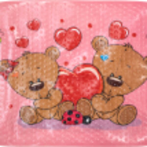 Коврик на присосках Bubbles Kids. Мишка с сердечками 7128 21век