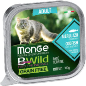 Влажный корм для кошек BWild Grain Free из трески с овощами