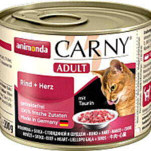 Влажный корм для кошек Carny Adult с говядиной и сердцем 21век