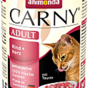 Влажный корм для кошек Carny Adult с говядиной и сердцем 21век