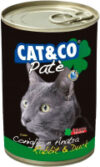 Влажный корм для кошек Cat&Co паштет из кролика и утки 21век