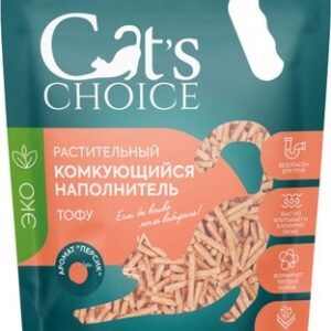 Наполнитель для туалета Комкующийся растительный тофу Персик 21век