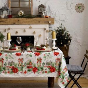Скатерть Christmas red flowers 149x180 / 4980236 21век