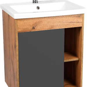 Тумба с умывальником Бостон Como 60 / VBOS60COG-T1STP+S-UM-COM60/1-w 21век