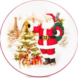 Тарелка столовая обеденная Новогоднее чудо DDT-CL004-1 21век