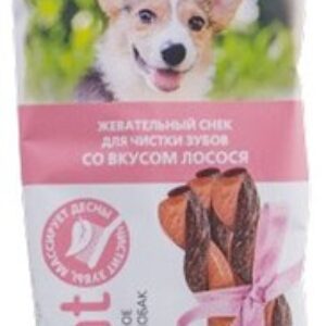 Лакомство для собак Dent Жевательный снек со вкусом лосося для мелких пород 21век