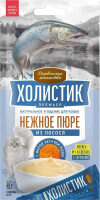 Лакомство для кошек Холистик Нежное пюре из лосося с икрой летучей рыбы 21век