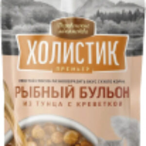 Лакомство для кошек Холистик Премьер. Рыбный бульон из тунца с креветкой 21век