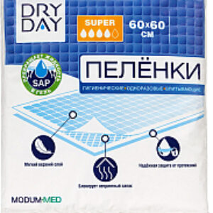 Набор пеленок одноразовых впитывающих Dry Day Super 60x60 21век