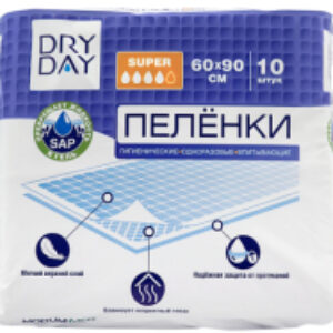 Набор пеленок одноразовых впитывающих Dry Day Super 60x90 21век