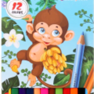 Набор цветных карандашей Обезьянка / DV-10482-12 21век