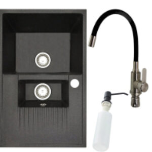 Мойка кухонная со смесителем Forma L + смеситель W74004-2 + дозатор L405F 21век