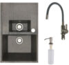 Мойка кухонная со смесителем Forma R + смеситель W74004-9 + дозатор L405-1 21век