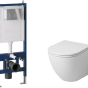 Унитаз подвесной с инсталляцией GR-4455S+900.K31.01.000+700.K31.02.100.100 21век