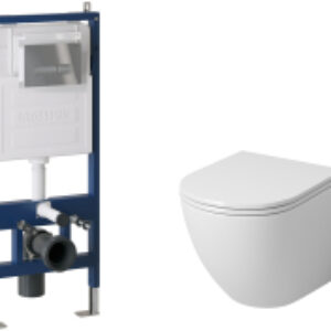 Унитаз подвесной с инсталляцией GR-4455S+900.K31.01.000+700.K31.03.100.100 21век