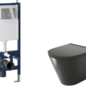 Унитаз подвесной с инсталляцией GR-4477BMS+900.K31.01.000+700.K31.02.100.100 21век