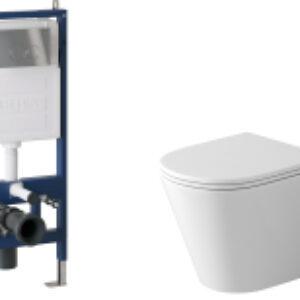 Унитаз подвесной с инсталляцией GR-4478SQ+900.K31.01.000+700.K31.01.100.100 21век