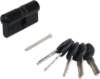 Цилиндровый механизм замка HD F 60-5K Black перфорированный ключ 21век