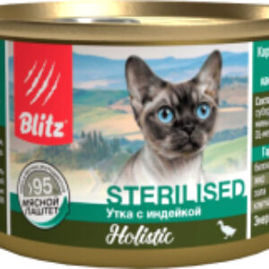 Влажный корм для кошек Holistic Sterilised. Утка с индейкой Мясной паштет / 4111 21век