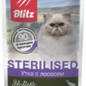 Влажный корм для кошек Holistic Sterilised Утка с лососем Нежные кусочки в соусе / 4114 21век