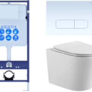 Унитаз подвесной с инсталляцией Вега INS-0000012+KDI-0000013+KKI-0000002+AQ1904-00 21век