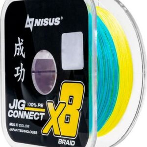 Леска плетеная Jig Connect X8 PE Multicolor 0.8 0.14mm / T-N-JC-X8-0.14-150-M 21век