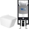 Унитаз подвесной с инсталляцией KW-9004W + 497 + RD-CR 21век