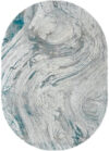Коврик Leda C793B-GRAY-BLUE-OVAL 21век