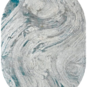 Коврик Leda C793B-GRAY-BLUE-OVAL 21век
