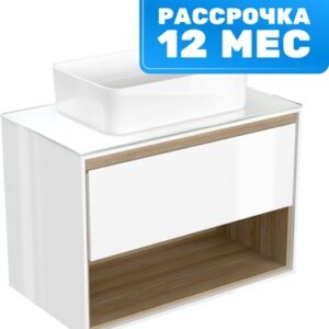 Тумба под умывальник Louna 80 / SP-SZ-LOU80-BL/Wh 21век