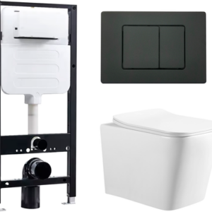 Унитаз подвесной с инсталляцией M-6601A-YJ2303-011-MB 21век