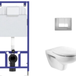 Унитаз подвесной с инсталляцией Mateo 7346200000 + ZRU9302822 + 525 040000 + S3 040043 21век