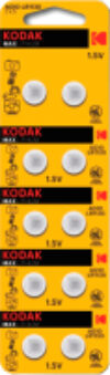 Комплект батареек Max Button Cell AG10 LR54 10BL 21век