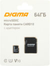 Карта памяти MicroSDXC 64GB Class 10 CARD10 + adapter / DGFCA064A01 21век