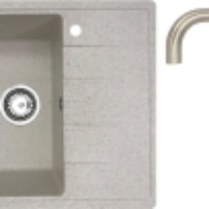 Мойка кухонная со смесителем Mila L + смеситель W4998-4 21век