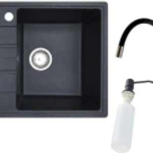 Мойка кухонная со смесителем Mila R + смеситель W74004-2 + дозатор L405F 21век