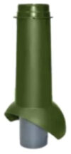 Выход вентиляционный на крышу Pipe-VT IS 110/изол./500 RAL 6005 21век