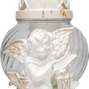 Лампада 187 стеклянная ритуальная со сменным вкладышем 21век