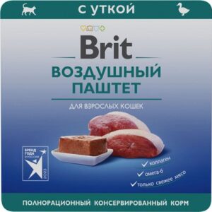 Влажный корм для кошек Premium воздушный паштет с уткой / 5060955 21век