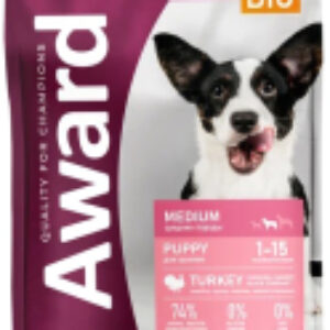 Сухой корм для собак Puppy Medium с индейкой и курицей / 7173327 21век