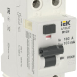 Дифференциальный автомат R10N 2P 100А 100мА тип AC / AR-R10N-2-100C100 21век