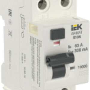 Дифференциальный автомат R10N 2P 63А 300мА тип A / AR-R10N-2-063A300 21век