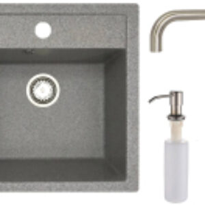 Мойка кухонная со смесителем Rio + смеситель W4998-4 + дозатор L405-1 21век