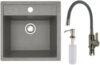 Мойка кухонная со смесителем Rio + смеситель W74004-9 + дозатор L405-1 21век