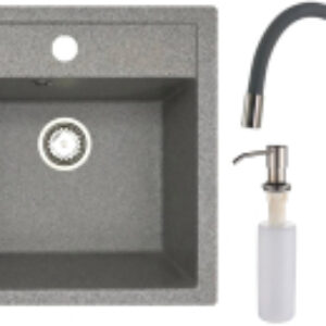 Мойка кухонная со смесителем Rio + смеситель W74004-9 + дозатор L405-1 21век