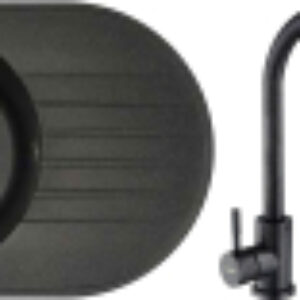 Мойка кухонная со смесителем Rondo L + смеситель W4998-3-22 + дозатор L405F 21век